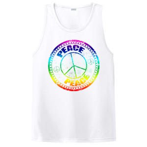 Peace Retro Tie Dyed Logo PosiCharge Competitor Tank