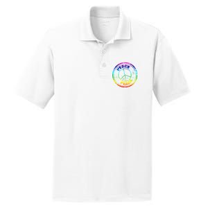 Peace Retro Tie Dyed Logo PosiCharge RacerMesh Polo