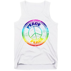 Peace Retro Tie Dyed Logo Tank Top