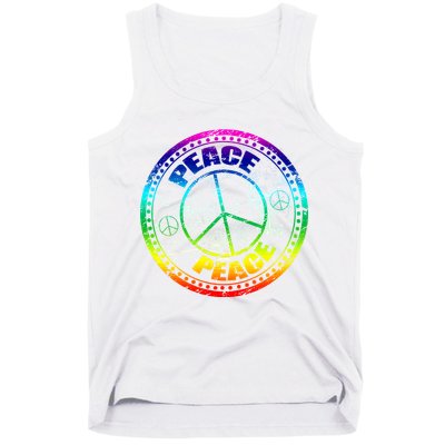 Peace Retro Tie Dyed Logo Tank Top