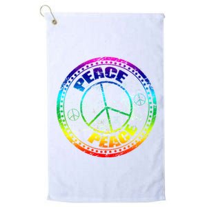 Peace Retro Tie Dyed Logo Platinum Collection Golf Towel