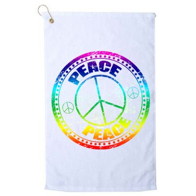 Peace Retro Tie Dyed Logo Golf Towel