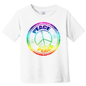 Peace Retro Tie Dyed Logo Toddler T-Shirt