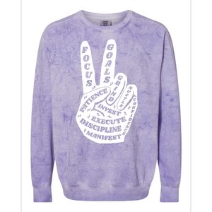 Peace Sign Inspirational Quote Colorblast Crewneck Sweatshirt