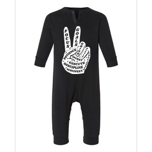 Peace Sign Inspirational Quote Infant Fleece One Piece