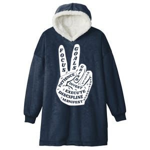 Peace Sign Inspirational Quote Hooded Wearable Blanket