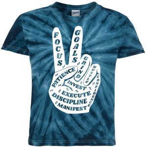 Peace Sign Inspirational Quote Kids Tie-Dye T-Shirt