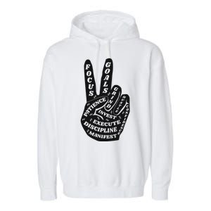 Peace Sign Inspirational Quote Garment-Dyed Fleece Hoodie