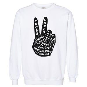 Peace Sign Inspirational Quote Garment-Dyed Sweatshirt