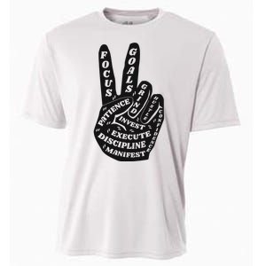 Peace Sign Inspirational Quote Cooling Performance Crew T-Shirt