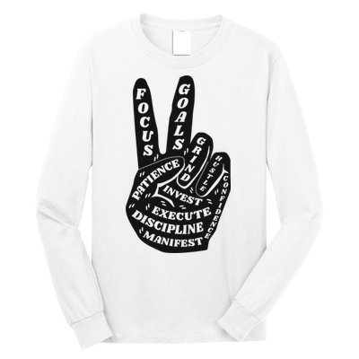 Peace Sign Inspirational Quote Long Sleeve Shirt