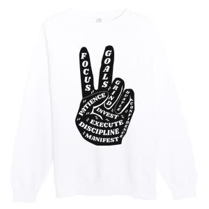 Peace Sign Inspirational Quote Premium Crewneck Sweatshirt