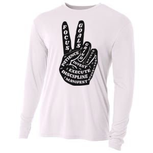 Peace Sign Inspirational Quote Cooling Performance Long Sleeve Crew