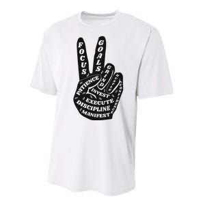 Peace Sign Inspirational Quote Performance Sprint T-Shirt