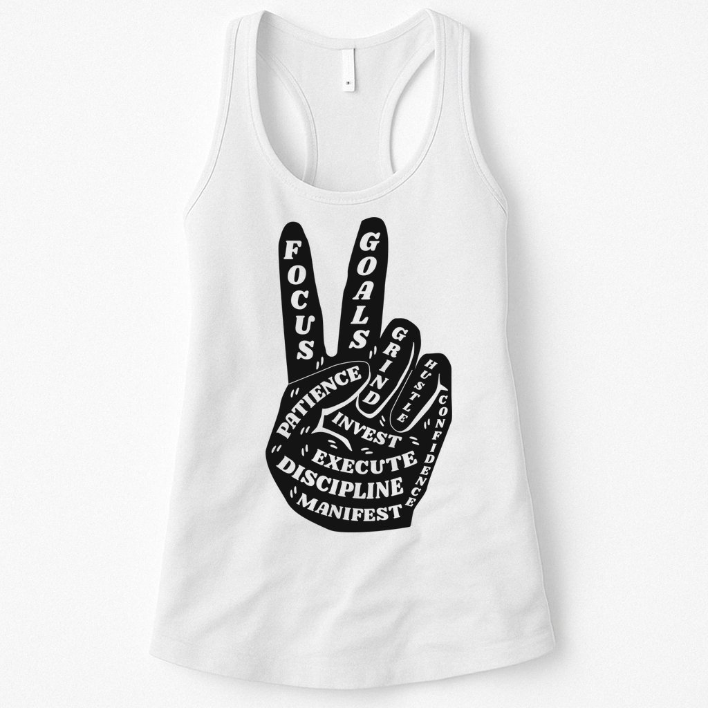 Peace Sign Inspirational Quote Womens Tank Top