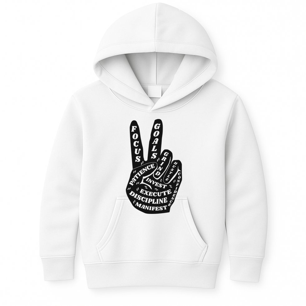 Peace Sign Inspirational Quote Kids Hoodie