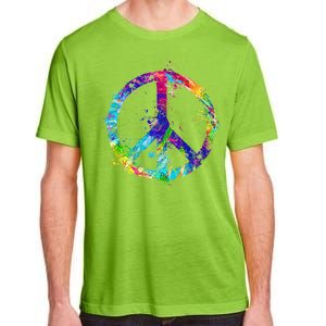 Peace Sign Paint Splatter Adult ChromaSoft Performance T-Shirt