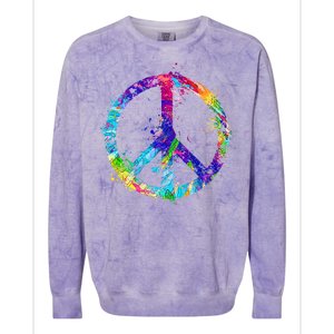 Peace Sign Paint Splatter Colorblast Crewneck Sweatshirt