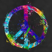 Peace Sign Paint Splatter Cool Comfort Performance Bucket Hat