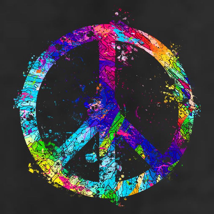 Peace Sign Paint Splatter Cool Comfort Performance Bucket Hat