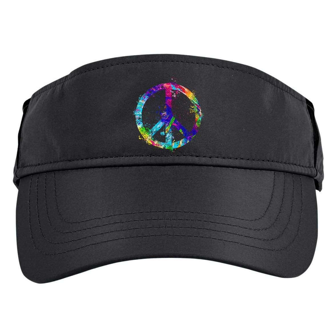 Peace Sign Paint Splatter Adult Drive Performance Visor