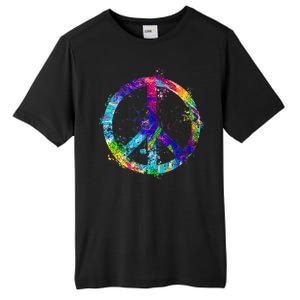 Peace Sign Paint Splatter Tall Fusion ChromaSoft Performance T-Shirt