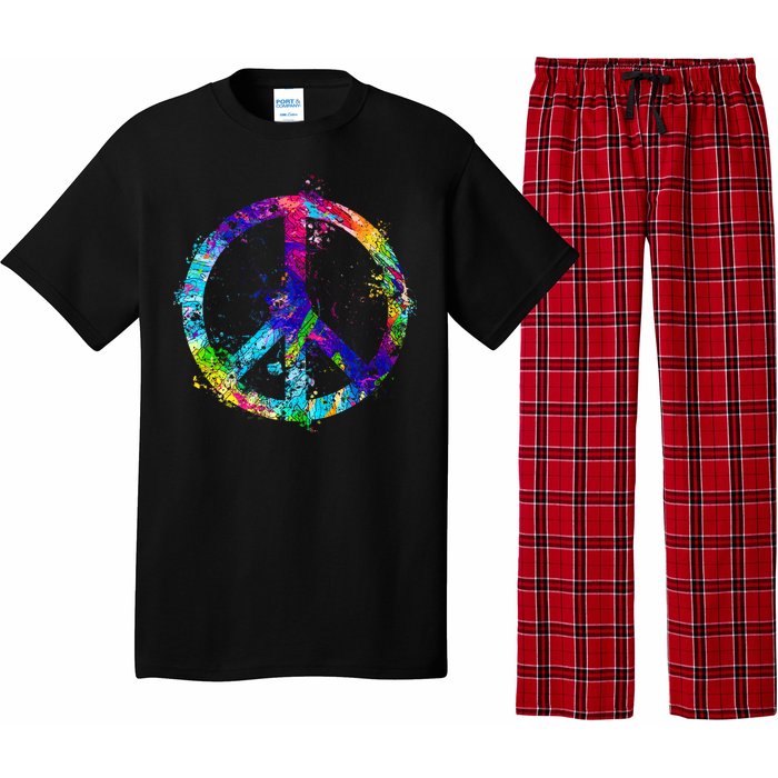 Peace Sign Paint Splatter Pajama Set