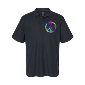 Peace Sign Paint Splatter Softstyle Adult Sport Polo