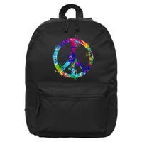 Peace Sign Paint Splatter 16 in Basic Backpack
