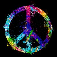 Peace Sign Paint Splatter 16 in Basic Backpack