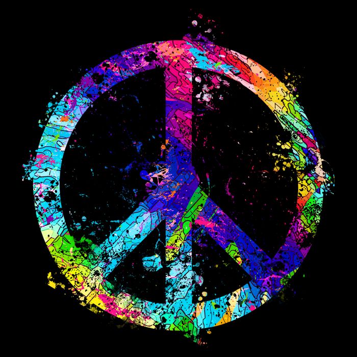Peace Sign Paint Splatter 16 in Basic Backpack