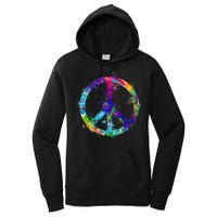 Peace Sign Paint Splatter Women's Pullover Hoodie