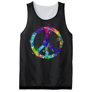 Peace Sign Paint Splatter Mesh Reversible Basketball Jersey Tank