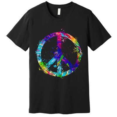 Peace Sign Paint Splatter Premium T-Shirt