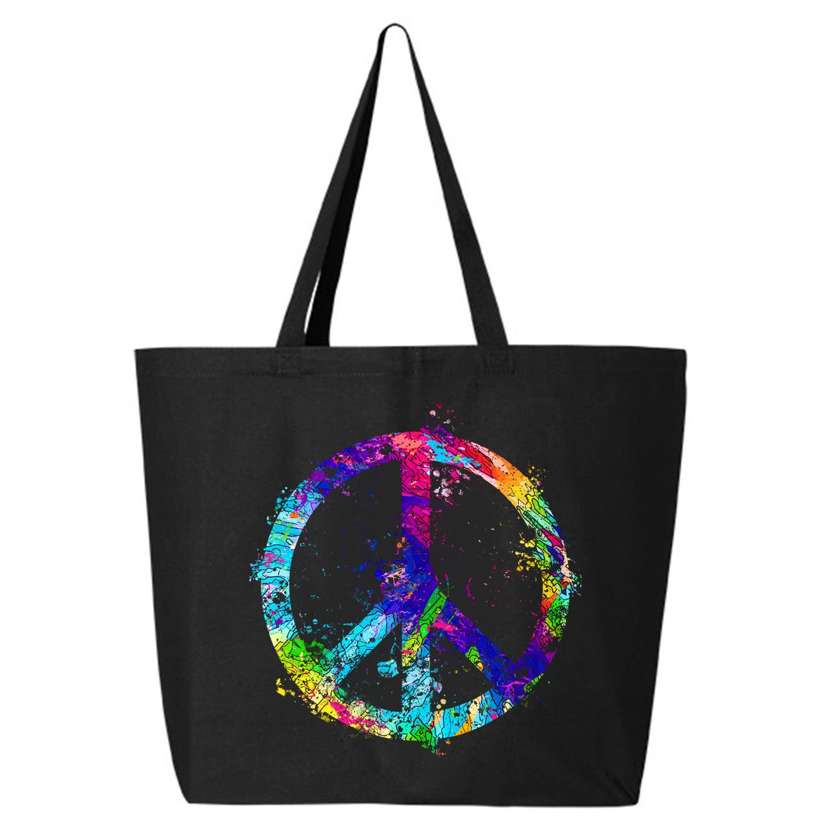 Peace Sign Paint Splatter 25L Jumbo Tote