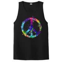 Peace Sign Paint Splatter PosiCharge Competitor Tank