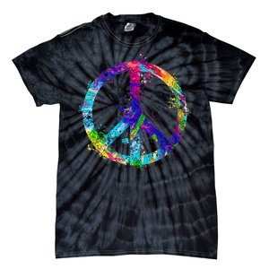 Peace Sign Paint Splatter Tie-Dye T-Shirt