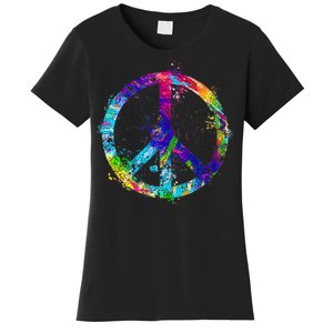 Peace Sign Paint Splatter Women's T-Shirt