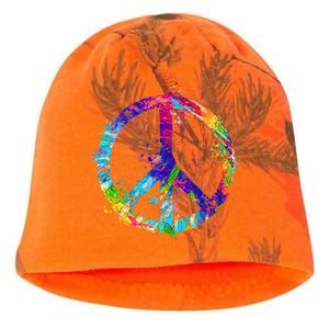 Peace Sign Paint Splatter Kati - Camo Knit Beanie