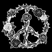 Peace Symbol Roses And Thorns City Backpack