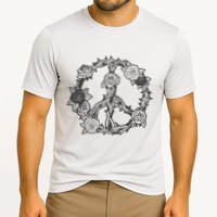Peace Symbol Roses And Thorns Cooling Performance Crew T-Shirt