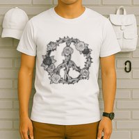 Peace Symbol Roses And Thorns T-Shirt