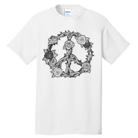 Peace Symbol Roses And Thorns Tall T-Shirt