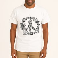 Peace Symbol Roses And Thorns Tall T-Shirt