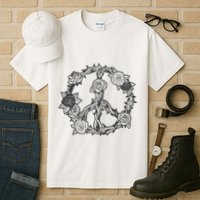 Peace Symbol Roses And Thorns Tall T-Shirt