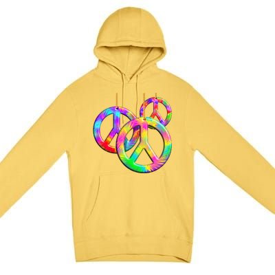 Peace Symbols Psychedelic Necklace Premium Pullover Hoodie