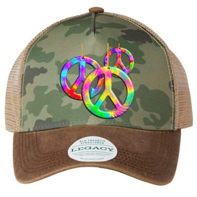 Peace Symbols Psychedelic Necklace Legacy Tie Dye Trucker Hat