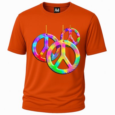 Peace Symbols Psychedelic Necklace Cooling Performance Crew T-Shirt