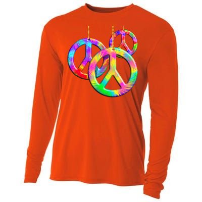 Peace Symbols Psychedelic Necklace Cooling Performance Long Sleeve Crew