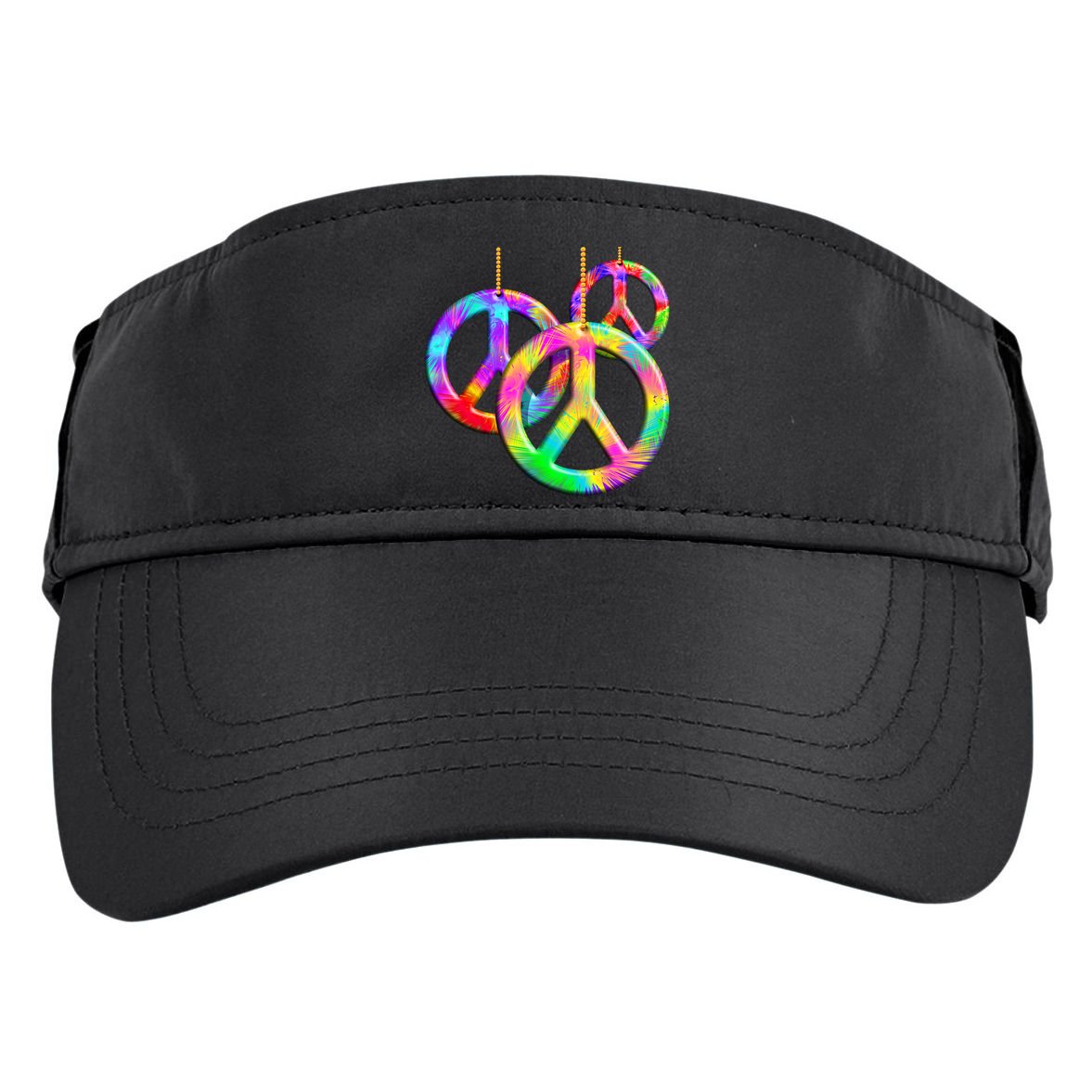 Peace Symbols Psychedelic Necklace Adult Drive Performance Visor